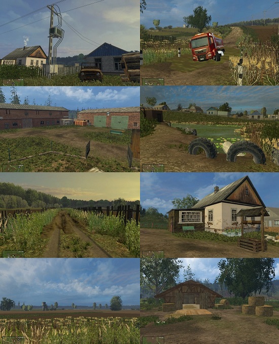 Карта Русская глубинка для Farming Simulator 2015