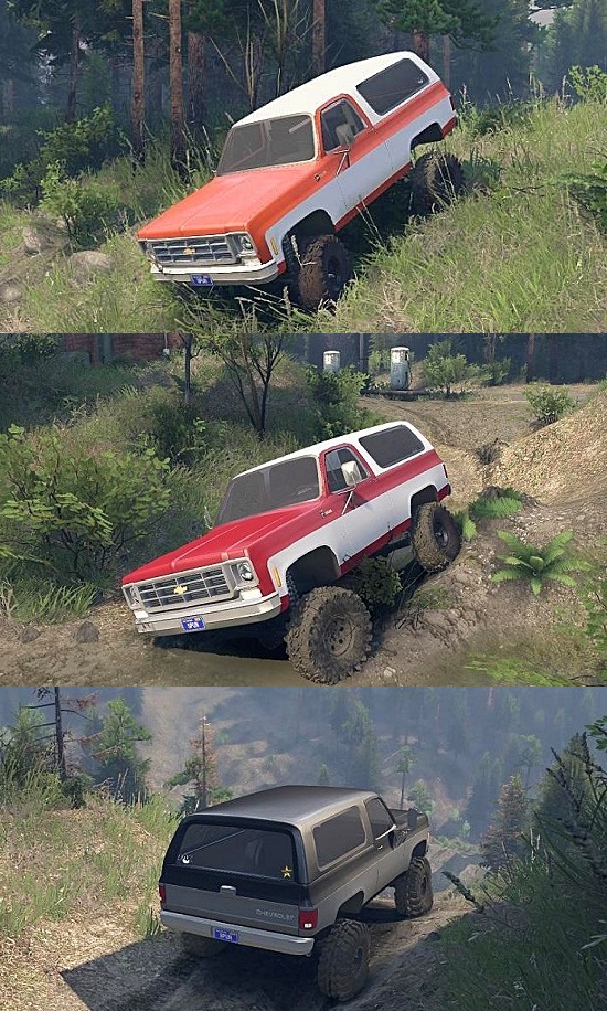 Chevrolet Blazer 1975 v1.0 для Spin Tires