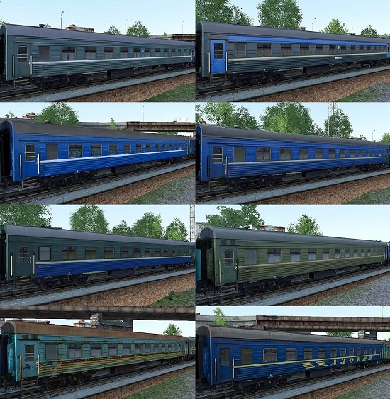 Пассажирские(плацкартные) вагоны для Train Simulator 2015