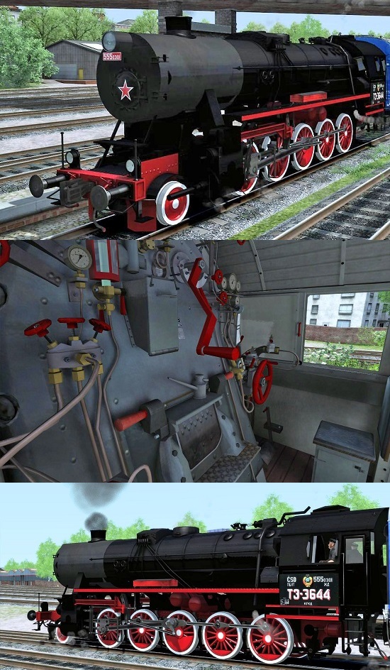Паровоз ТЭ-3644 для Train Simulator 2015