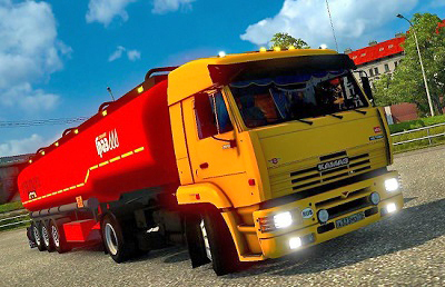 Камаз 5460+Прицеп огнеопасно для Euro Truck Simulator 2