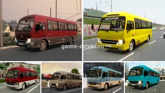 омси 2 мод микроавтобус Hyundai County Kuzbass для OMSI 2 (+перекраски)