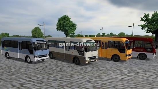 омси 2 мод автобус Hyundai County Kuzbass для OMSI 2