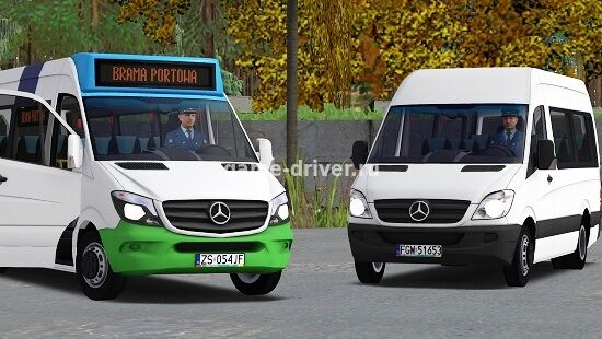 omsi 2 mod микроавтобус Mercedes-Benz W906 Sprinter v1.0 для омси 2