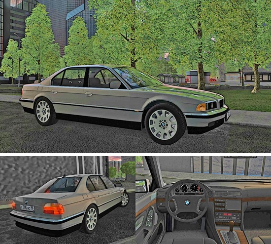 BMW E-38 725tds для City Car Driving 1.4,1.5
