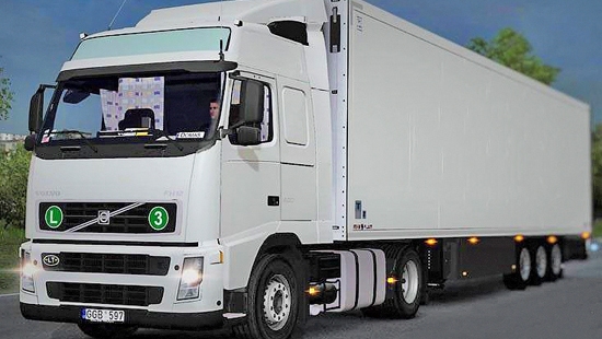 Volvo FH12+White Trailer для ETS 2 1.23 & 1.24