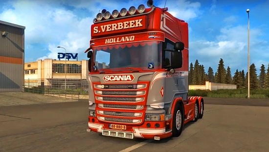 Scania R440 Streamline S.Verbeek & Verbeek Trailer для ETS2 1.25