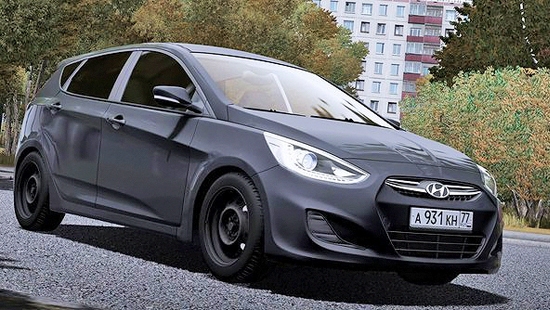 Hyundai Solaris hatchback для City Car Driving 1.5.2,1.5.3