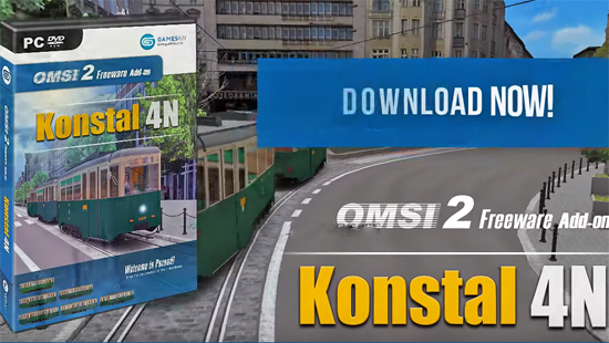 Трамвай Tram Konstal 4N Add-on для Omsi 2