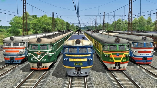 Электрички ЭР1, ЭР2, ЭР9 пак №2 для Train Simulator 2018