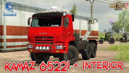 ETS 2 mod Камаз 65221 + Interior v1.0 для Euro Truck Simulator 2 1.36