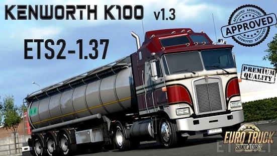 ETS 2 мод грузовик Kenworth K100-E v1.3 для Euro Truck Simulator 2 1.37