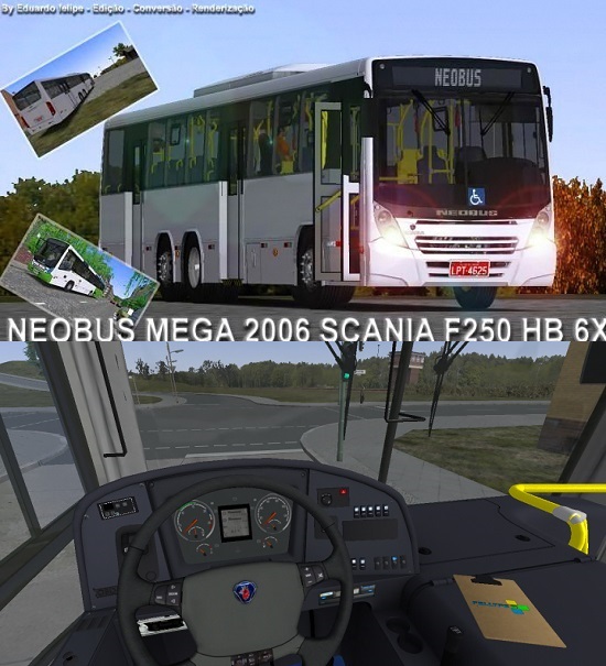 Neobus Mega 2006 Scania F250 HB 6x2 для OMSI 2