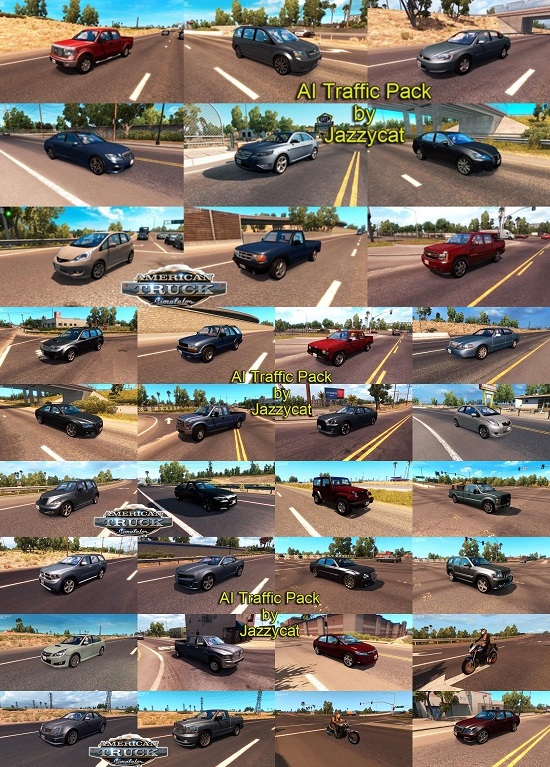 AI Traffic Pack by Jazzycat v1.2 для American Truck Simulator