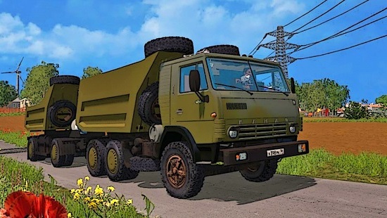 КамАЗ 5511 + прицеп для Farming Simulator 2015