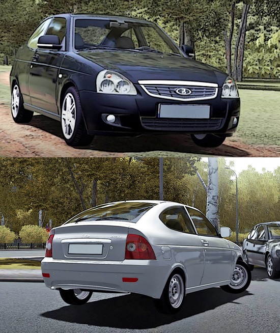Лада Приора Ваз 2172 Купе для City Car Driving 1.5.0